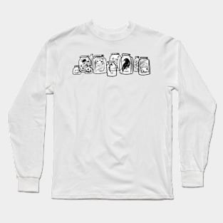 Black and white potion bottles Long Sleeve T-Shirt